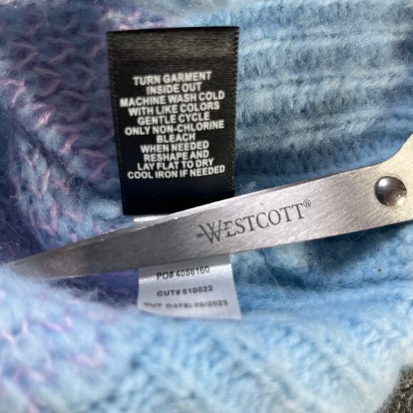 Torrid Cardigan Sweater Womens 3X Blue Pink Camille Check Summer Song Preppy - Picture 9 of 11